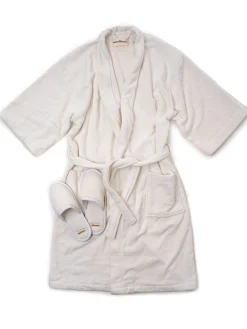 Business & Pleasure Co. Robe & Slipper Set - Antique White