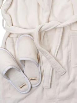 Business & Pleasure Co. Robe & Slipper Set - Antique White