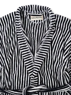 Business & Pleasure Co. Robe & Slipper Set - Lauren'S Navy Stripe