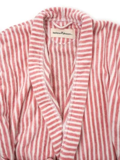 Business & Pleasure Co. Robe & Slipper Set - Lauren'S Pink Stripe