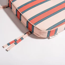 Business & Pleasure Co. The Al Fresco Chair Cushion - Bistro Dusty Pink Stripe