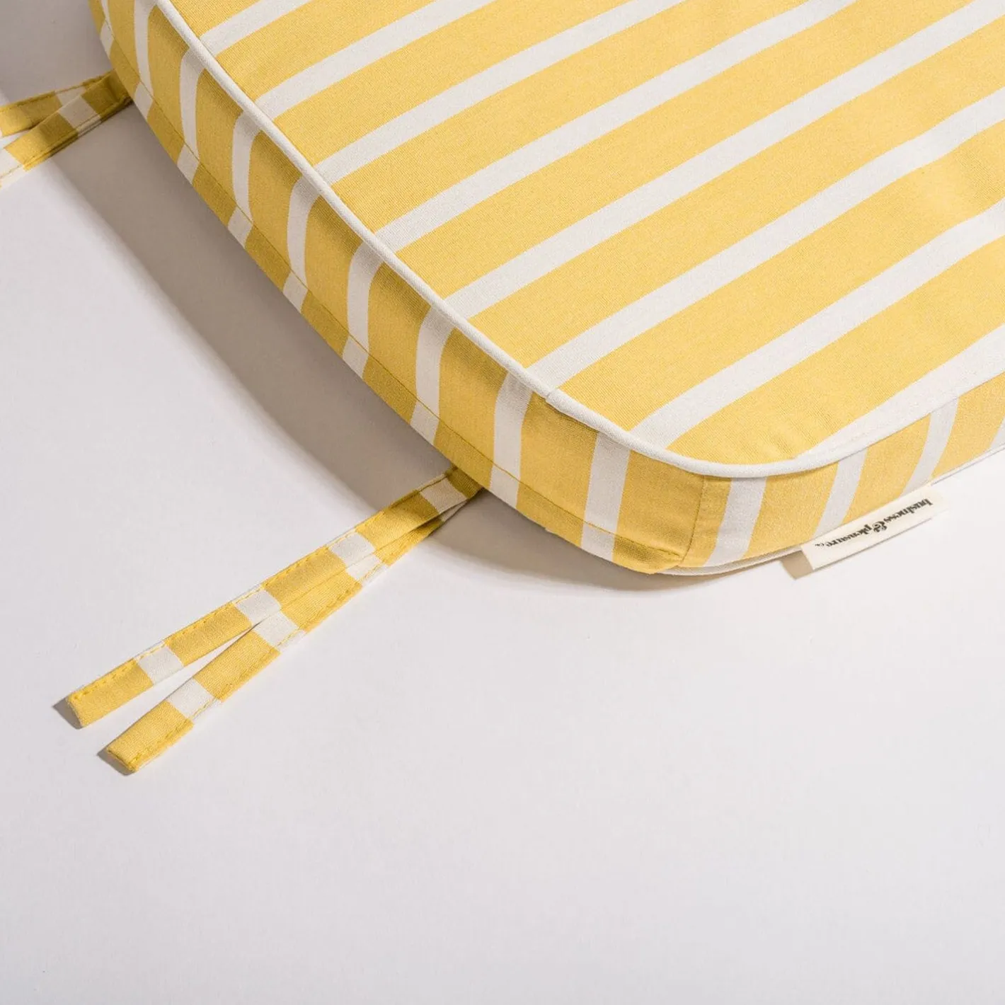Business & Pleasure Co. The Al Fresco Chair Cushion - Monaco Mimosa Stripe