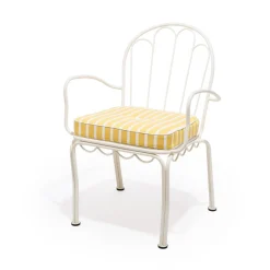 Business & Pleasure Co. The Al Fresco Chair Cushion - Monaco Mimosa Stripe