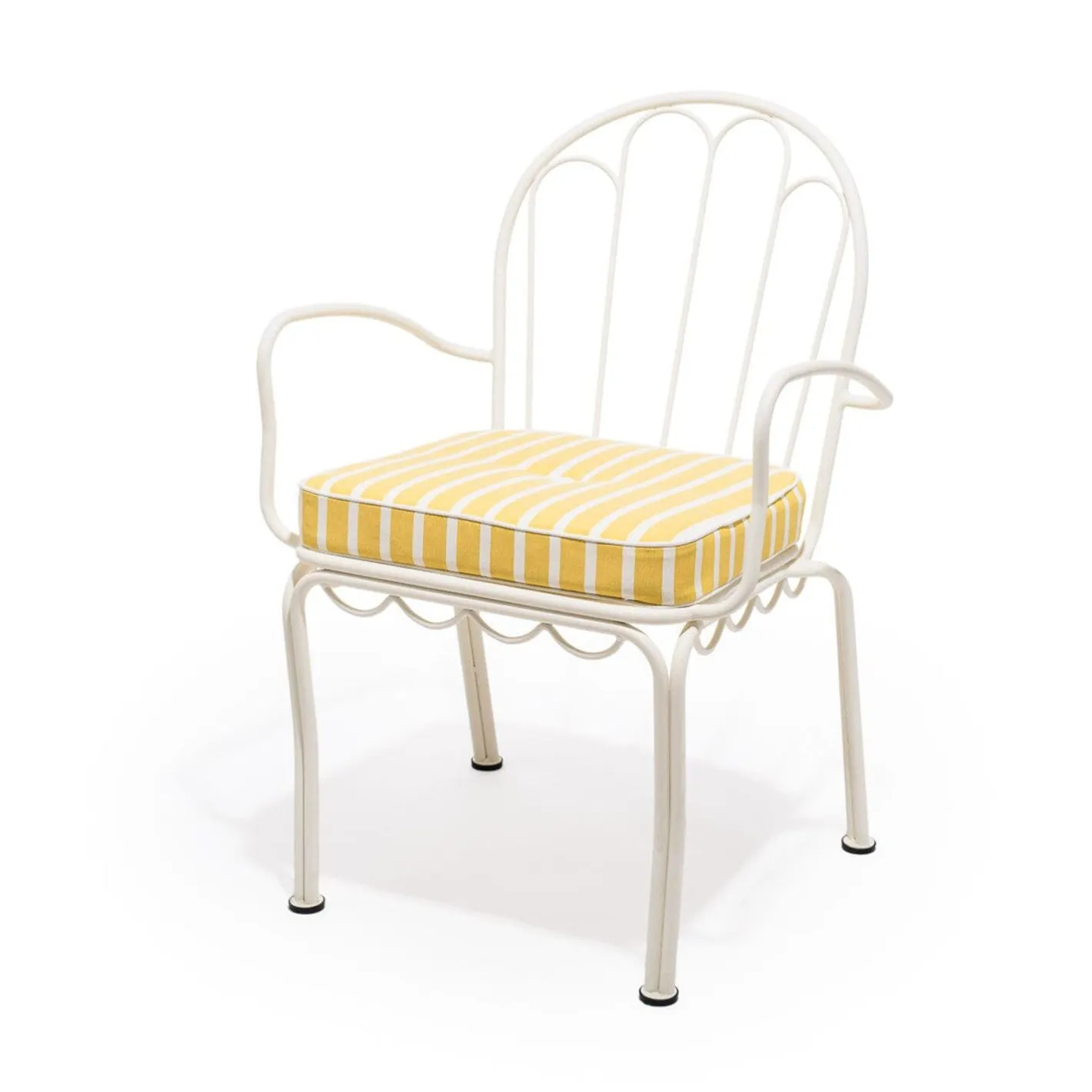Business & Pleasure Co. The Al Fresco Chair Cushion - Monaco Mimosa Stripe