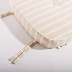 Business & Pleasure Co. The Al Fresco Chair Cushion - Monaco Natural Stripe