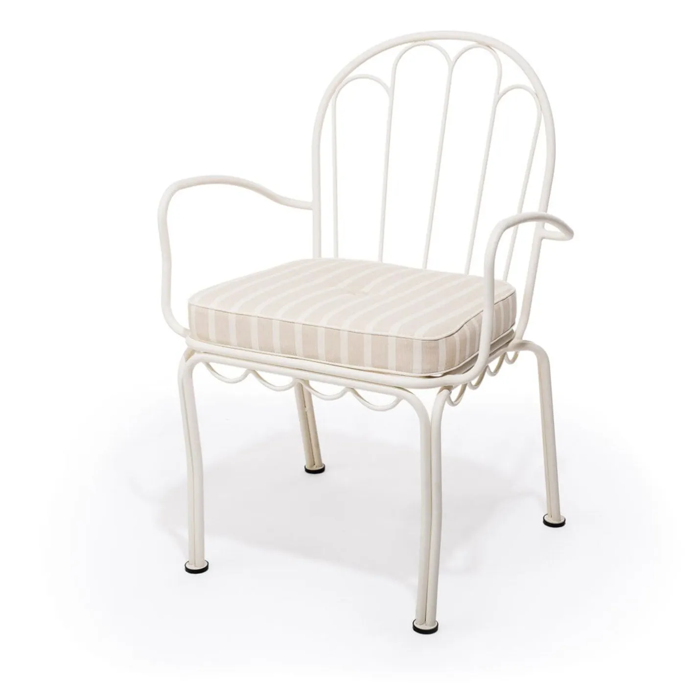 Business & Pleasure Co. The Al Fresco Chair Cushion - Monaco Natural Stripe