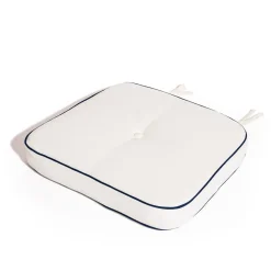 Business & Pleasure Co. The Al Fresco Chair Cushion - Rivie White