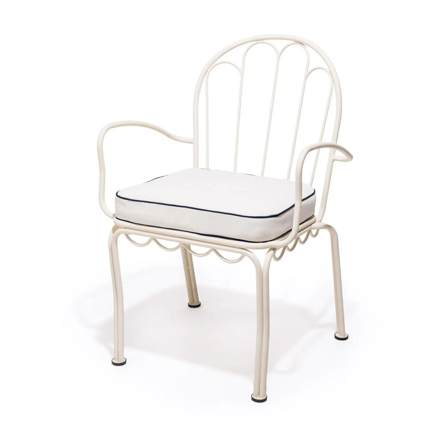 Business & Pleasure Co. The Al Fresco Chair Cushion - Rivie White