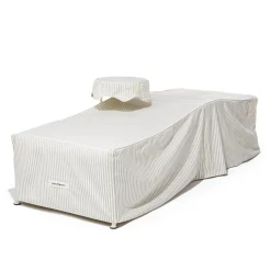 Business & Pleasure Co. The Al Fresco Sun Lounger Cover - Lauren'S Sage Stripe