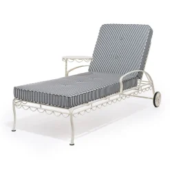 Business & Pleasure Co. The Al Fresco Sun Lounger Cushion - Lauren'S Navy Stripe