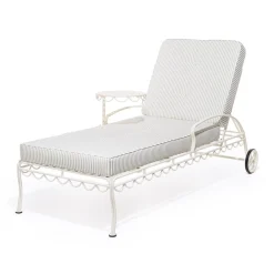 Business & Pleasure Co. The Al Fresco Sun Lounger Cushion - Lauren'S Sage Stripe