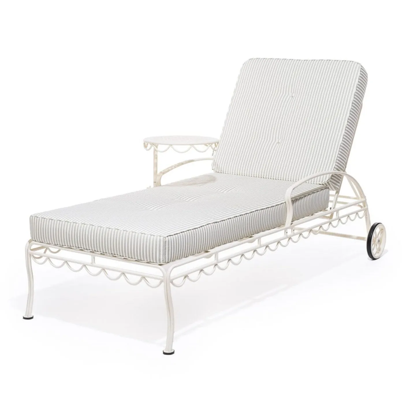 Business & Pleasure Co. The Al Fresco Sun Lounger Cushion - Lauren'S Sage Stripe
