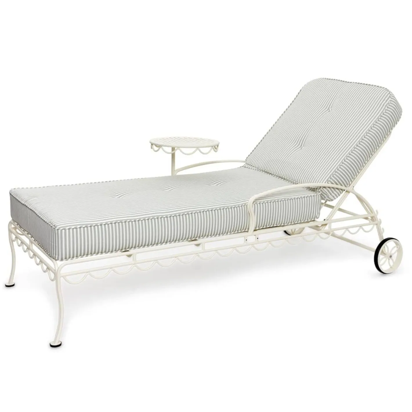 Business & Pleasure Co. The Al Fresco Sun Lounger Cushion - Lauren'S Sage Stripe