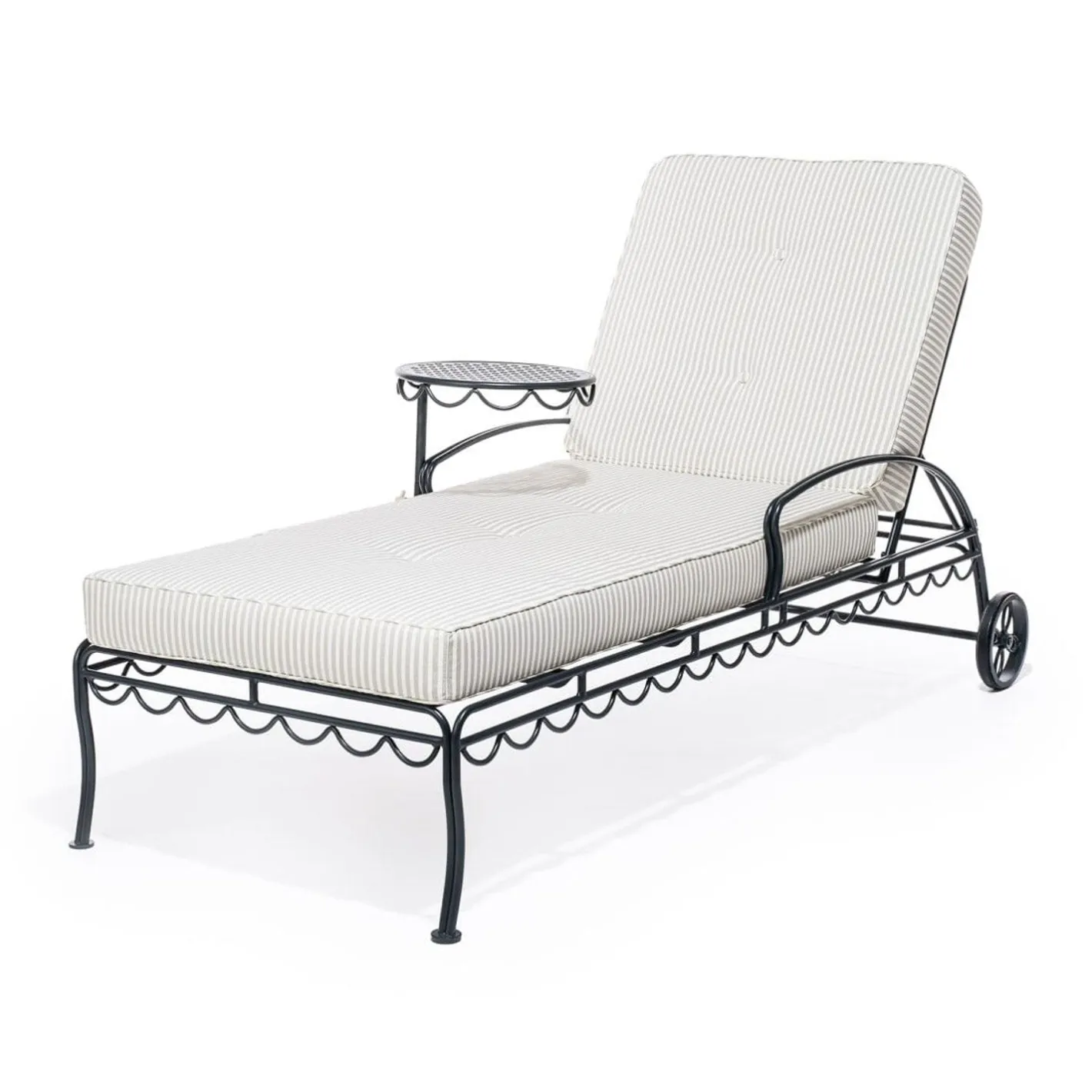 Business & Pleasure Co. The Al Fresco Sun Lounger Cushion - Lauren'S Sage Stripe