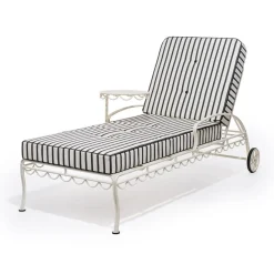 Business & Pleasure Co. The Al Fresco Sun Lounger Cushion - Monaco Black Stripe