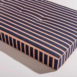 Business & Pleasure Co. The Al Fresco Sun Lounger Cushion - Monaco Navy And Pink Stripe