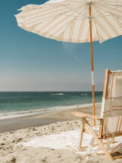 Business & Pleasure Co. The Amalfi Umbrella - Sand Two Stripe