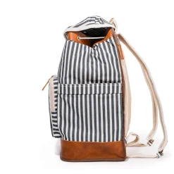 Business & Pleasure Co. The Backpack Cooler - Laurens Navy Stripe