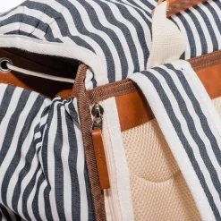 Business & Pleasure Co. The Backpack Cooler - Laurens Navy Stripe
