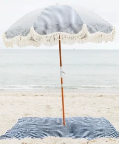 Business & Pleasure Co. The Beach Blanket - Lauren'S Navy Stripe