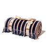 Business & Pleasure Co. The Beach Blanket - Monaco Navy And Pink Stripe