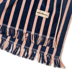 Business & Pleasure Co. The Beach Blanket - Monaco Navy And Pink Stripe