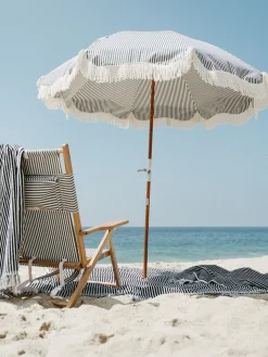 Business & Pleasure Co. The Beach Towel - Lauren'S Navy Stripe