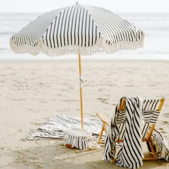Business & Pleasure Co. The Beach Towel - Monaco Black Stripe