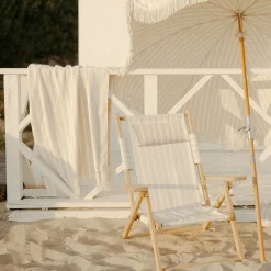 Business & Pleasure Co. The Beach Towel - Monaco Natural Stripe