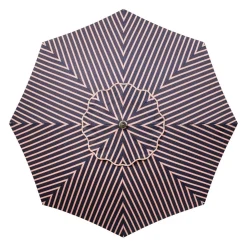 Business & Pleasure Co. The Club Umbrella - Monaco Navy And Pink Stripe