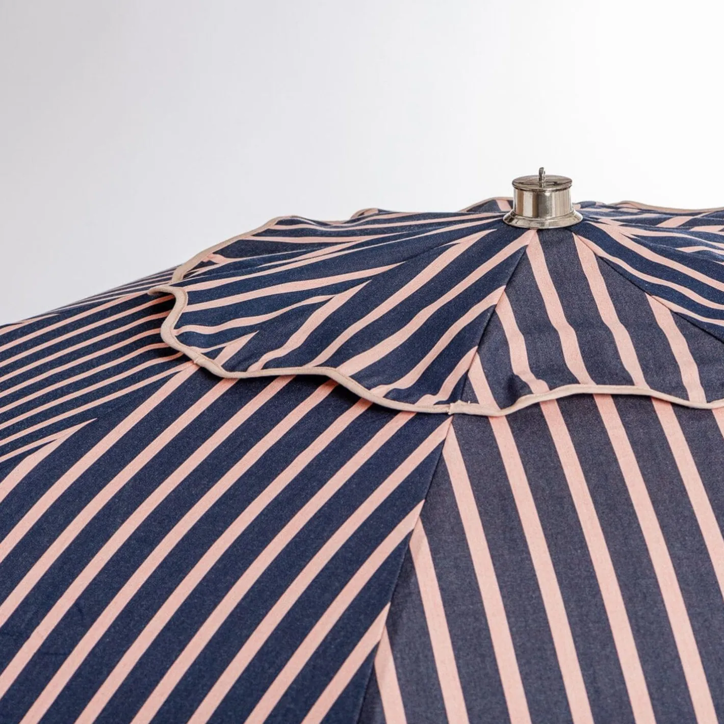 Business & Pleasure Co. The Club Umbrella - Monaco Navy And Pink Stripe