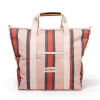 Business & Pleasure Co. The Cooler Tote Bag - Bistro Dusty Pink Stripe