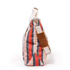 Business & Pleasure Co. The Cooler Tote Bag - Bistro Dusty Pink Stripe