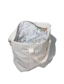 Business & Pleasure Co. The Cooler Tote Bag - Lauren'S Sage Stripe