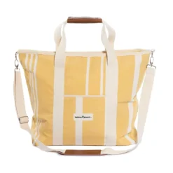 Business & Pleasure Co. The Cooler Tote Bag - Vintage Yellow Stripe
