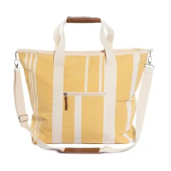 Business & Pleasure Co. The Cooler Tote Bag - Vintage Yellow Stripe