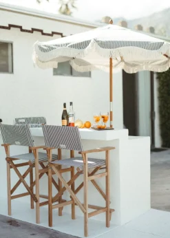 Business & Pleasure Co. The Directors Chair - Bar Height - Lauren'S Navy Stripe