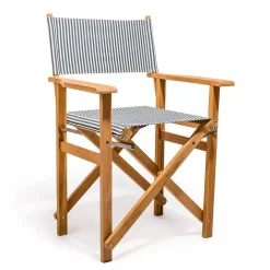 Business & Pleasure Co. The Directors Chair - Table Height - Lauren'S Navy Stripe