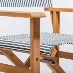 Business & Pleasure Co. The Directors Chair - Table Height - Lauren'S Navy Stripe