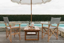 Business & Pleasure Co. The Directors Chair - Table Height - Lauren'S Navy Stripe