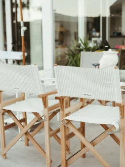Business & Pleasure Co. The Directors Chair - Table Height - Lauren'S Sage Stripe
