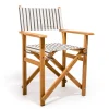 Business & Pleasure Co. The Directors Chair - Table Height - Monaco Black Stripe