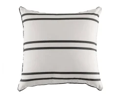 Business & Pleasure Co. The Euro Throw Pillow - Malibu Black Stripe