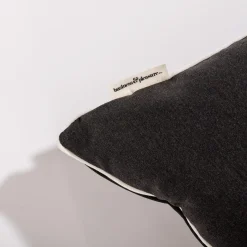 Business & Pleasure Co. The Euro Throw Pillow - Rivie Black