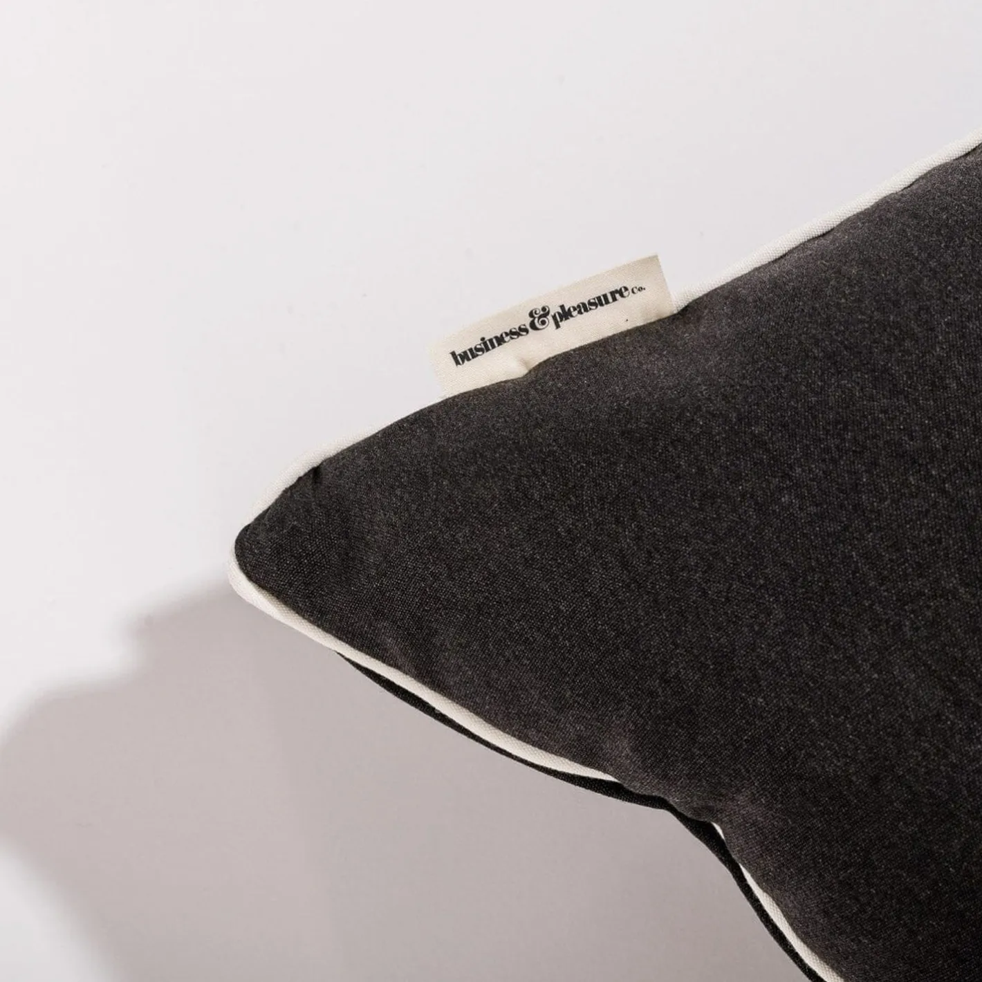 Business & Pleasure Co. The Euro Throw Pillow - Rivie Black