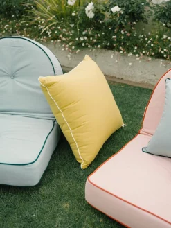 Business & Pleasure Co. The Euro Throw Pillow - Rivie Mimosa