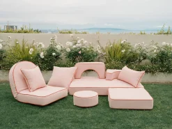 Business & Pleasure Co. The Euro Throw Pillow - Rivie Pink