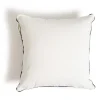 Business & Pleasure Co. The Euro Throw Pillow - Rivie White