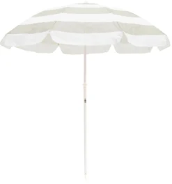 Business & Pleasure Co. The Family Beach Umbrella - Sage Capri Stripe