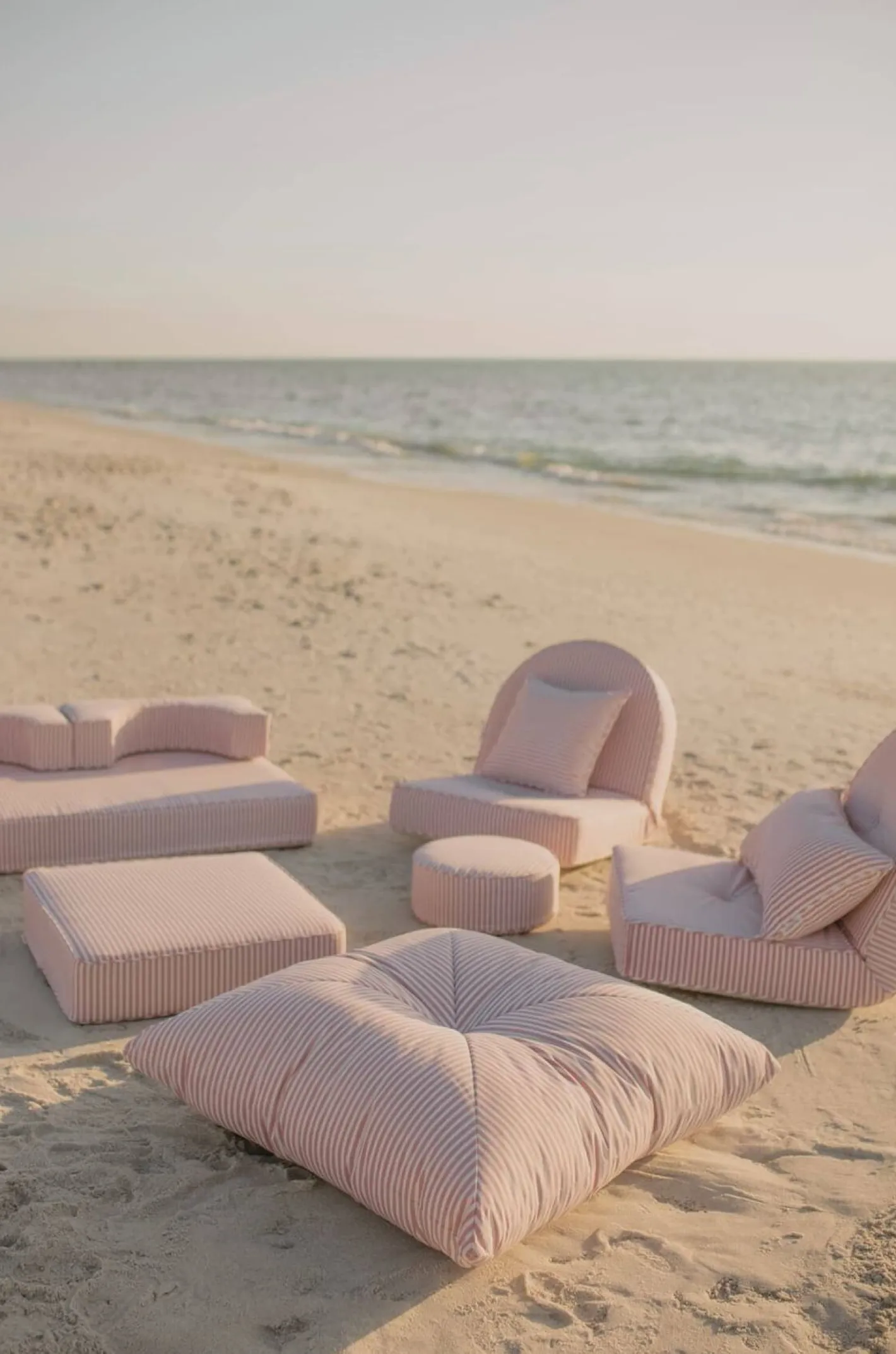Business & Pleasure Co. The Floor Pillow - Lauren'S Pink Stripe